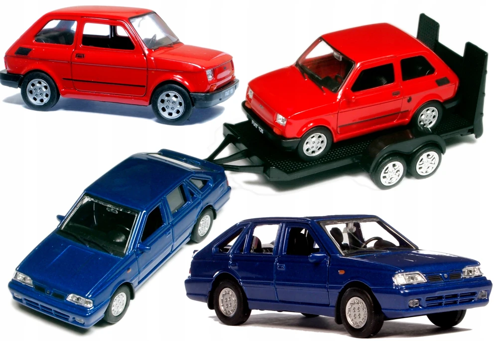 Welly Polonez, Fiat 126p ir autotransporteris 1:34
