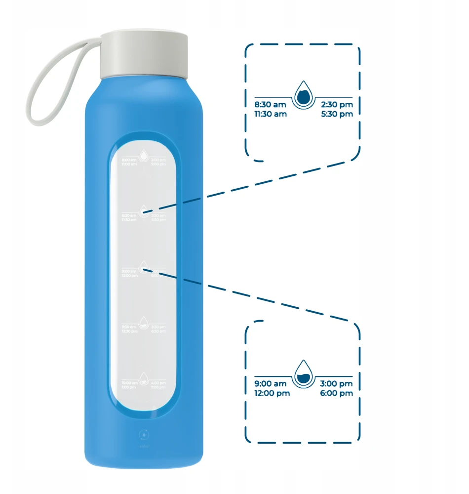 Gertuvė Wessper B1 borosilikatinis 500 ml „Ocean“ stiklinis butelis