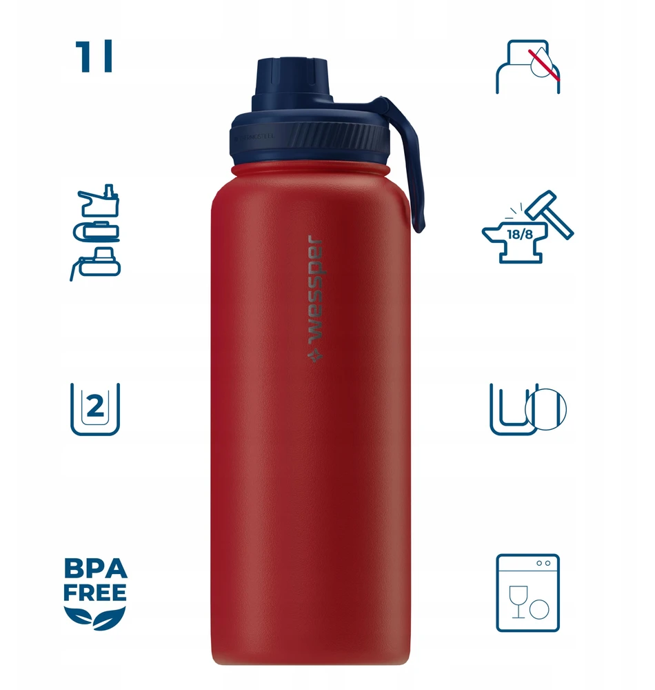 Wessper B3 THERMOSTEEL 1000 ml didelis termosas su gėrimais