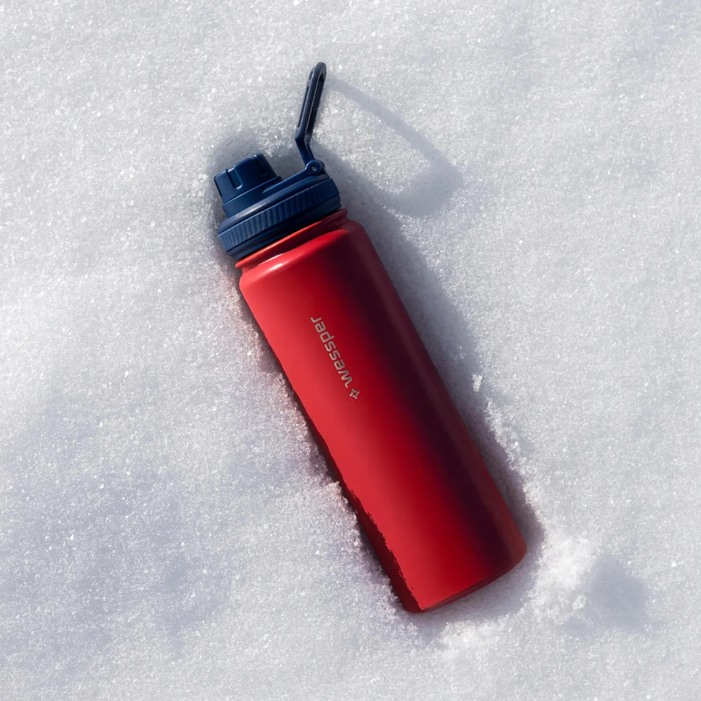 Wessper B3 THERMOSTEEL 700ml plieno termosas su 3 kandikliais