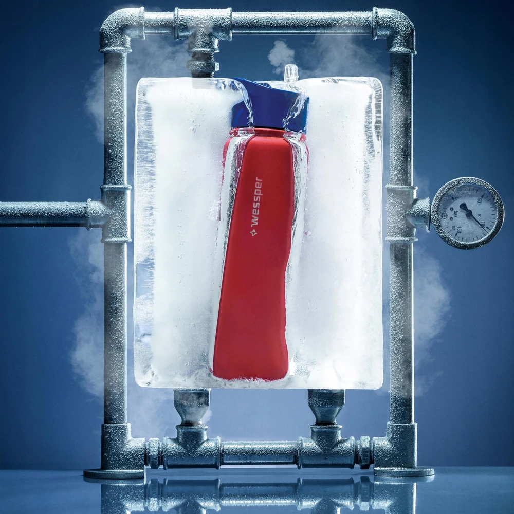 Wessper B3 THERMOSTEEL 700ml plieno termosas su 3 kandikliais