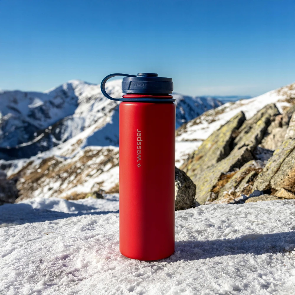 Wessper B3 THERMOSTEEL 700ml plieno termosas su 3 kandikliais