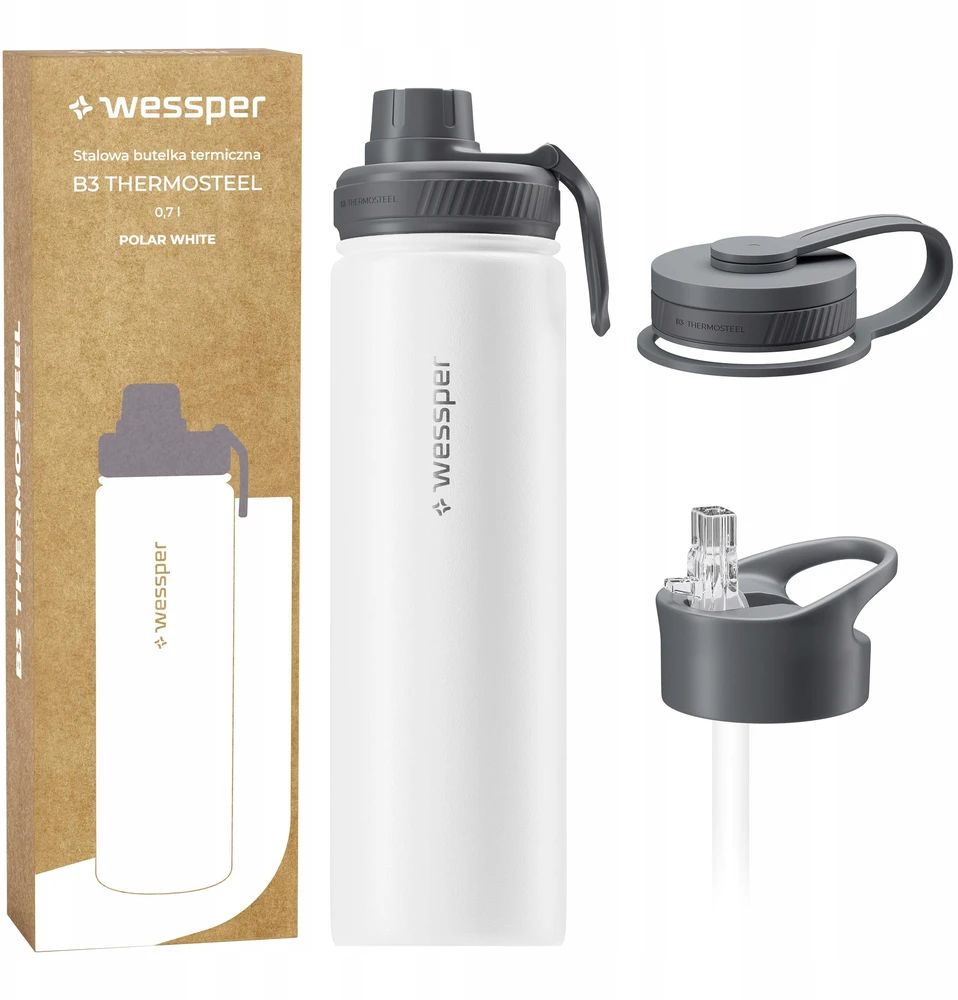 Wessper B3 THERMOSTELL termoso termoso buteliukas gėrimams iš plieno, 700 ml