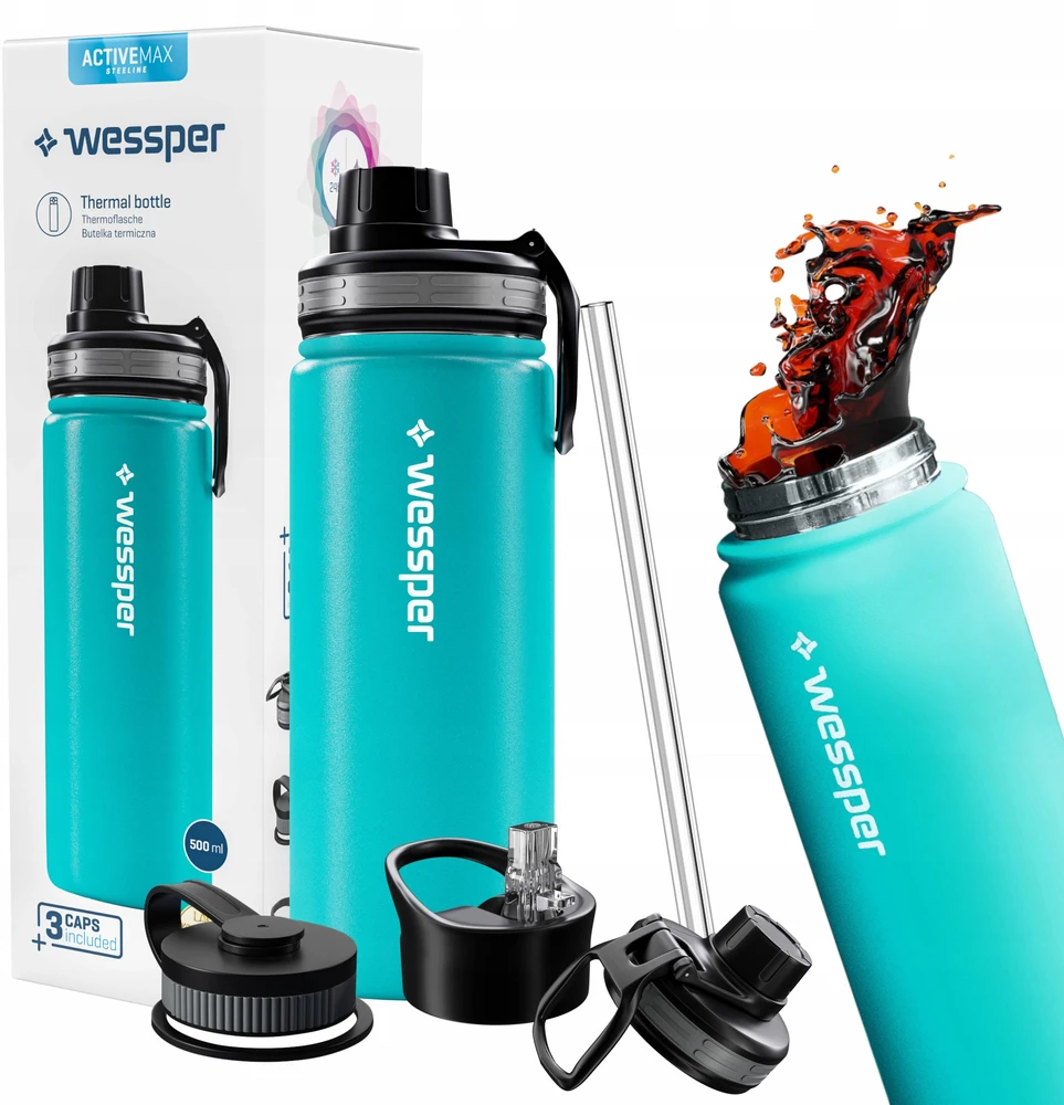 Wessper termo puodelis su šiaudeliu, nerūdijantis plienas, 500 ml