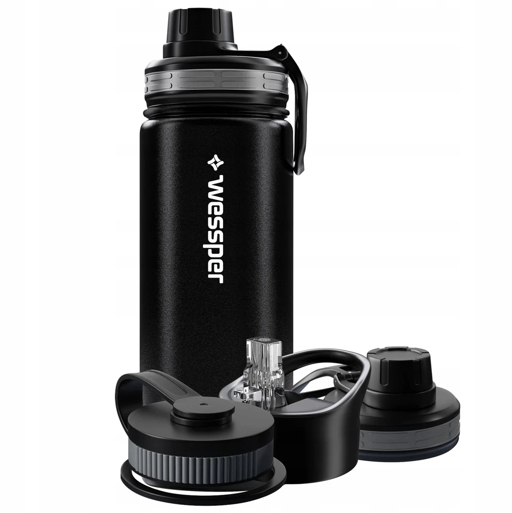 Gertuvė Wessper THERMOSTEEL termosas, juodas, 500 ml