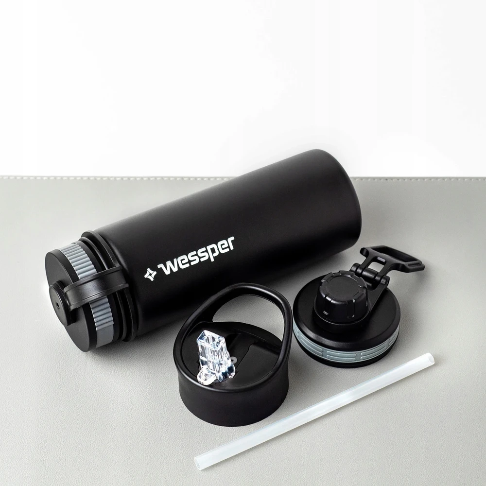 Gertuvė Wessper THERMOSTEEL termosas, juodas, 500 ml