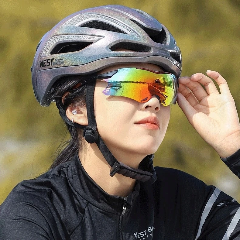 West Biking DVIRAČIO SPORTINIAI AKINIAI SAULĖS UV400 DĖKLAS VAKARŲ DVIRAČIO
