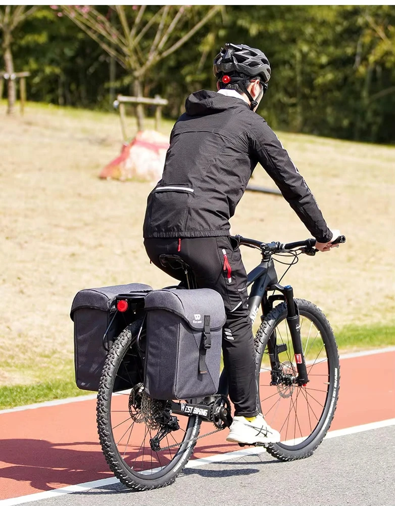 West Biking Galinis dviračio krepšys bagažinei, dviračio dėtuvė, dviračio dėtuvės, 35 litrai