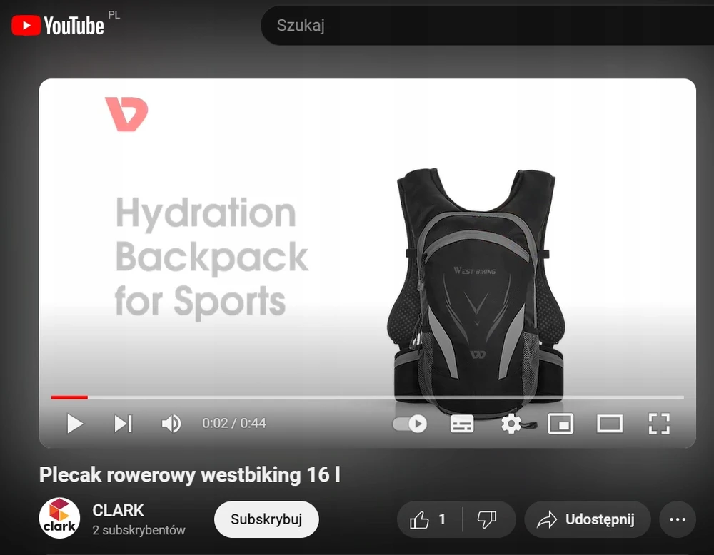 West Biking Sportinė dviračio kuprinė bėgimo dviračiui, super lengva, 16 L, pilka