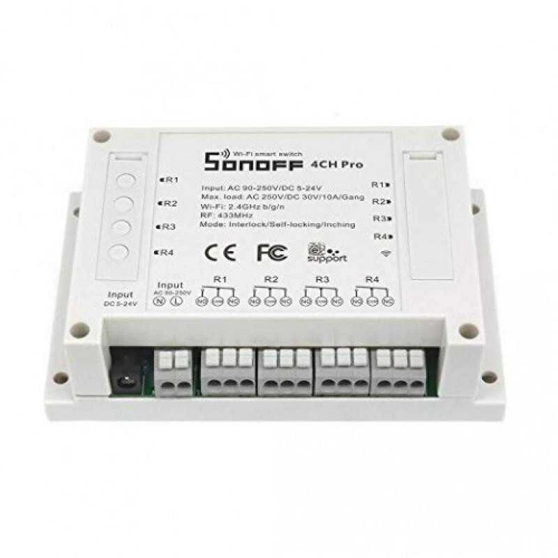 Sonoff PRO R3 4-kanalų išmani relė valdoma WiFi + RF - 230VAC 2200W