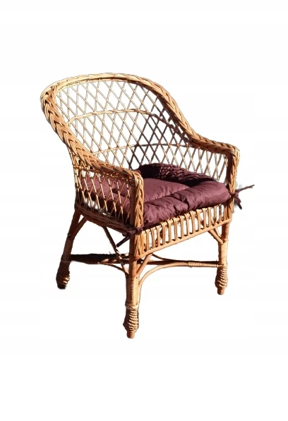 Wicker Kosz Wicker-Krepšys Pinti fotelis su pagalve Regan TWO DESIGNS pinti fotelis