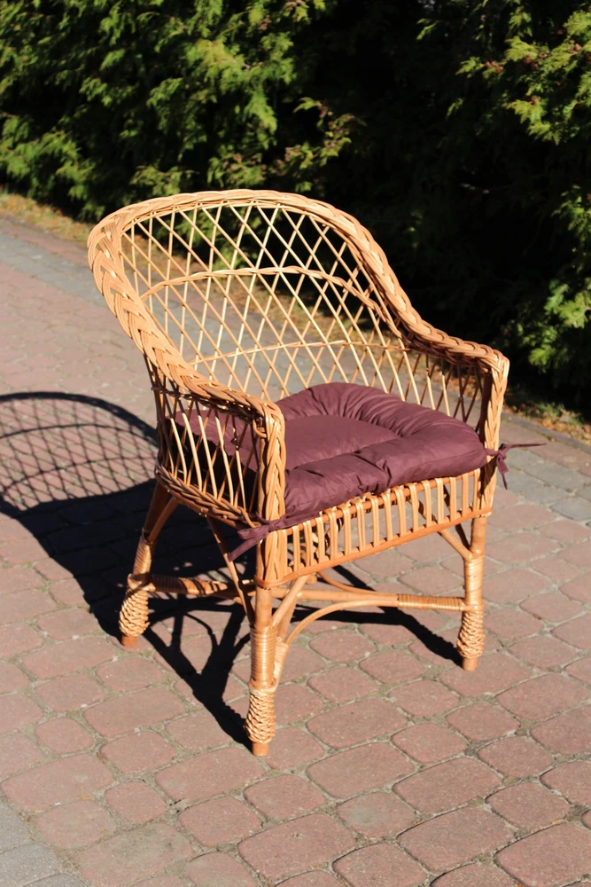 Wicker Kosz Wicker-Krepšys Pinti fotelis su pagalve Regan TWO DESIGNS pinti fotelis