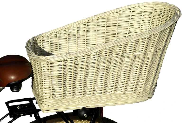 Wiklinowe Cuda WICKER BASKET DVIRAČIO krepšelis, RACK, baltas