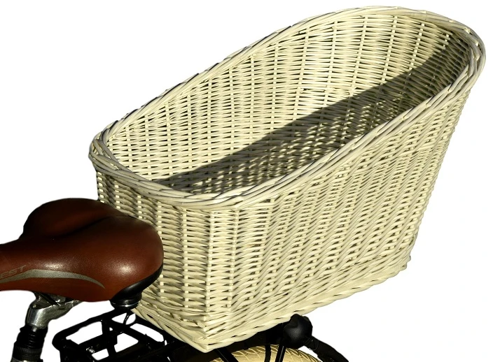 Wiklinowe Cuda WICKER BASKET DVIRAČIO krepšelis, RACK, baltas