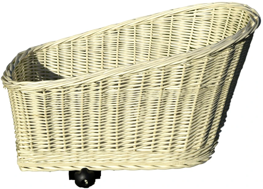 Wiklinowe Cuda WICKER BASKET DVIRAČIO krepšelis, RACK, baltas