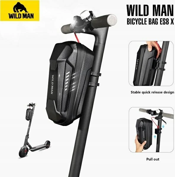 WILDMAN paspirtuko krepšys/laikiklis ES8XMax rėmo krepšys juodos spalvos