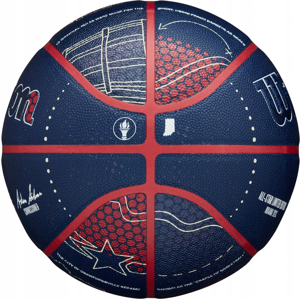 Wilson NBA Visų žvaigždžių 2024 Indianapolis Kolekcinis kamuolys WZ2015601XB