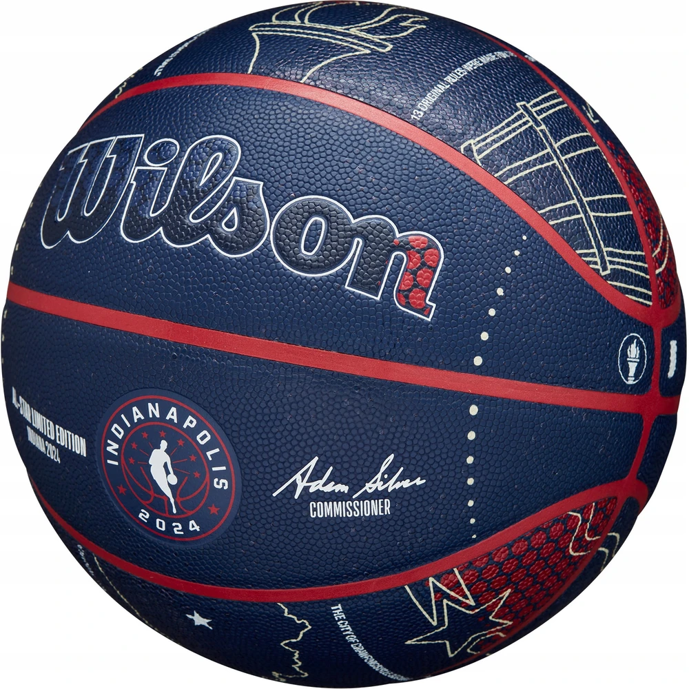Wilson NBA Visų žvaigždžių 2024 Indianapolis Kolekcinis kamuolys WZ2015601XB