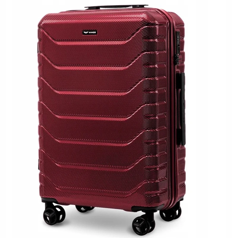 WINGS DIDELIS lagaminas 28" 96L POLICARBON CRAKE WINE Raudonas