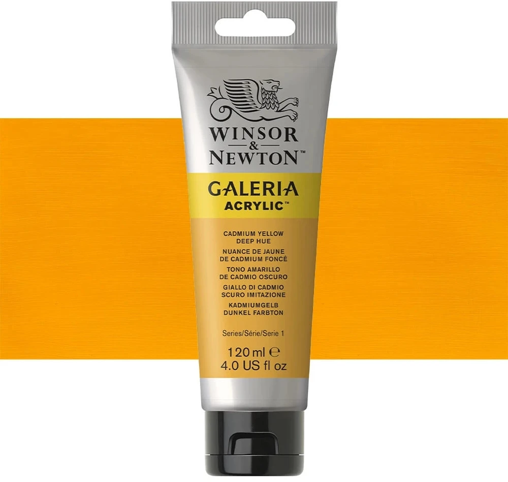 Winsor Newton Akriliniai dažai Galeria 120 ml - 115 Kadmio geltonumo