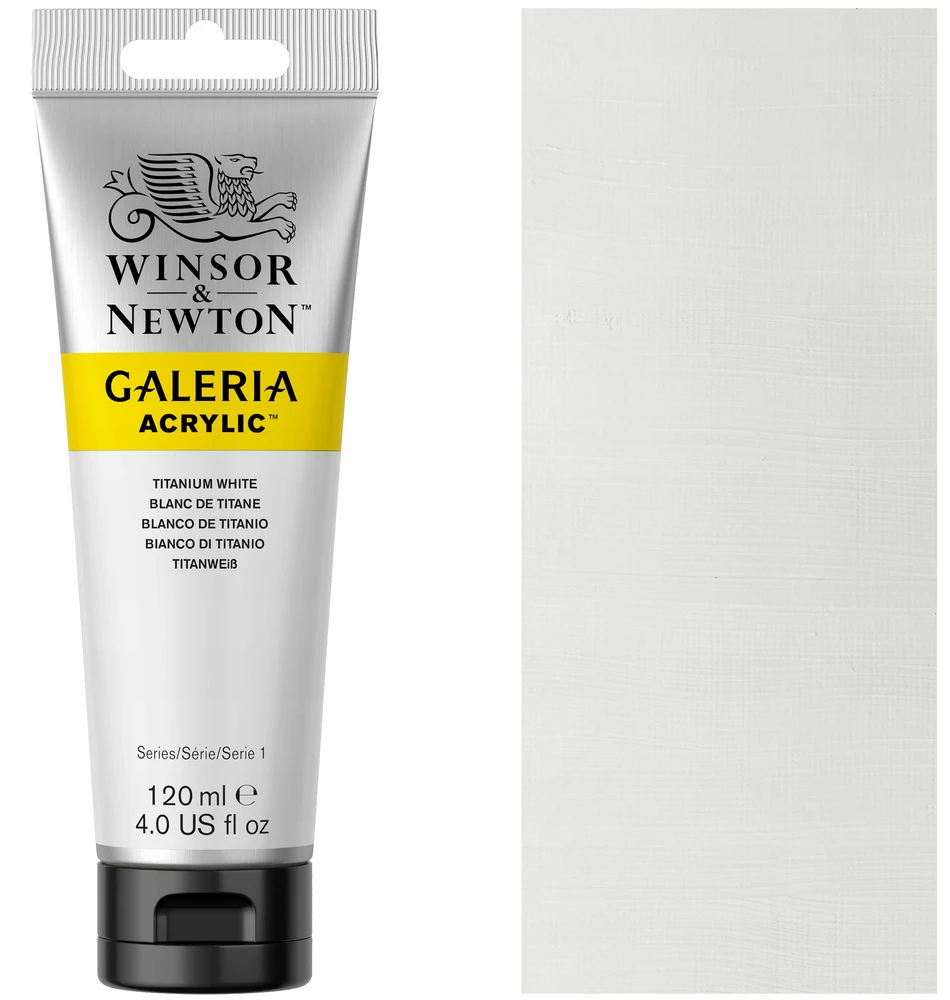 Winsor Newton Akriliniai dažai "galeria" 120 ml, Titano balta