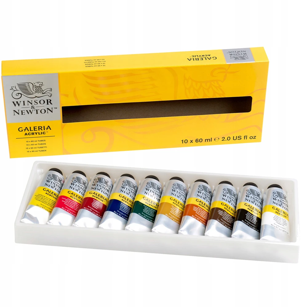 Winsor Newton Akriliniai dažai Galeria Winsor&newton, 10 spalvų, 60 ml