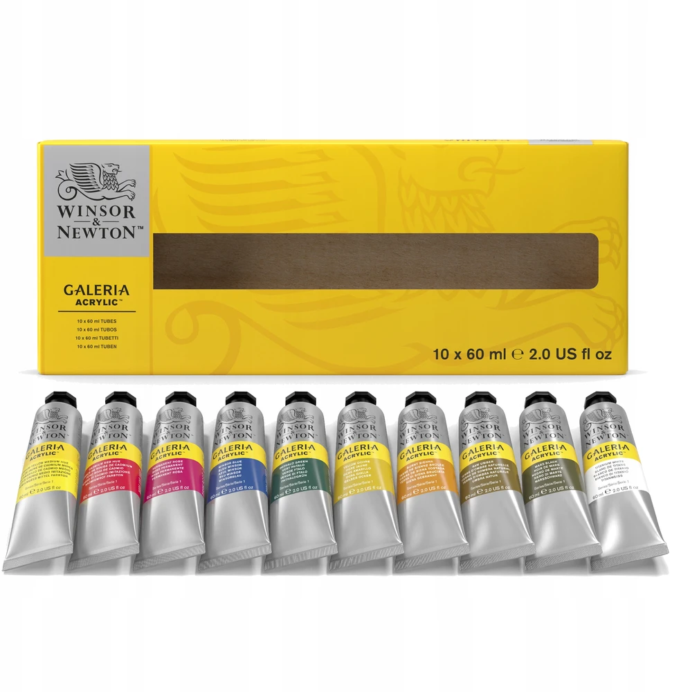 Winsor Newton Akriliniai dažai Galeria Winsor&newton, 10 spalvų, 60 ml