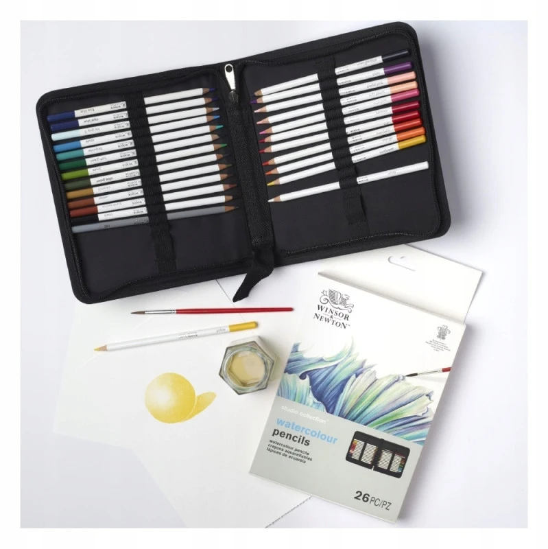 Winsor Newton Akvarelinis pieštukas W&amp;N Studio 26vnt. pieštukineje