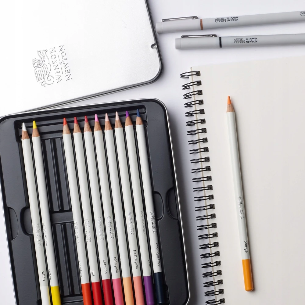 Winsor Newton Akvarelinis pieštukas W&amp;N Studio 24vnt. metaline dežute