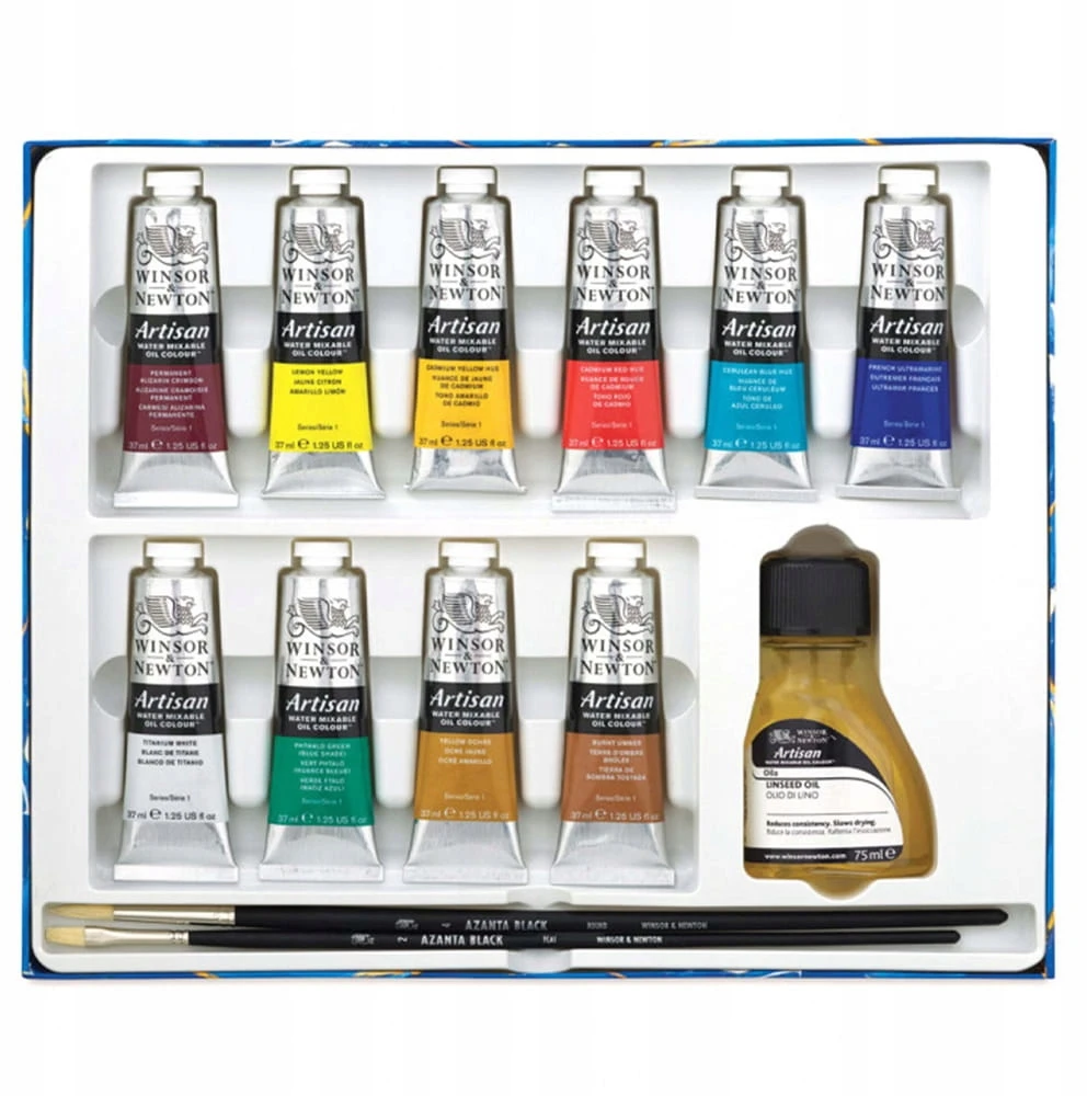 Winsor & Newton Artisan aliejinių dažų rinkinys 10x37ml + priedai