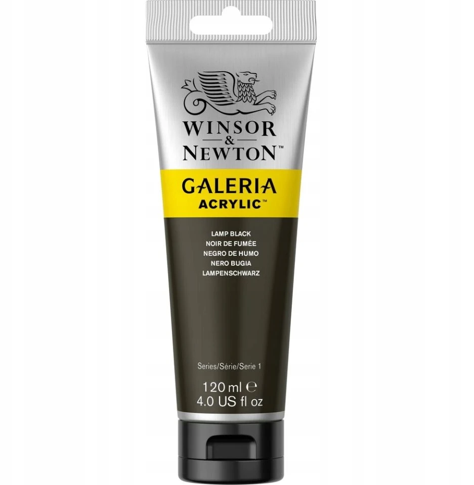 Winsor & Newton Galeria Akriliniai Dažai 120 ml - Lempos Juodi