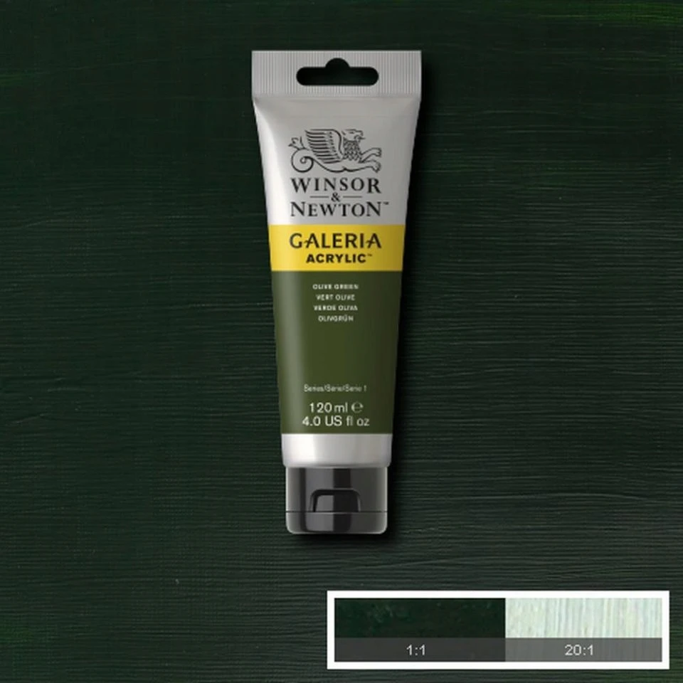 Winsor & Newton Galeria akriliniai dažai 120 ml - Alyvuogių žali