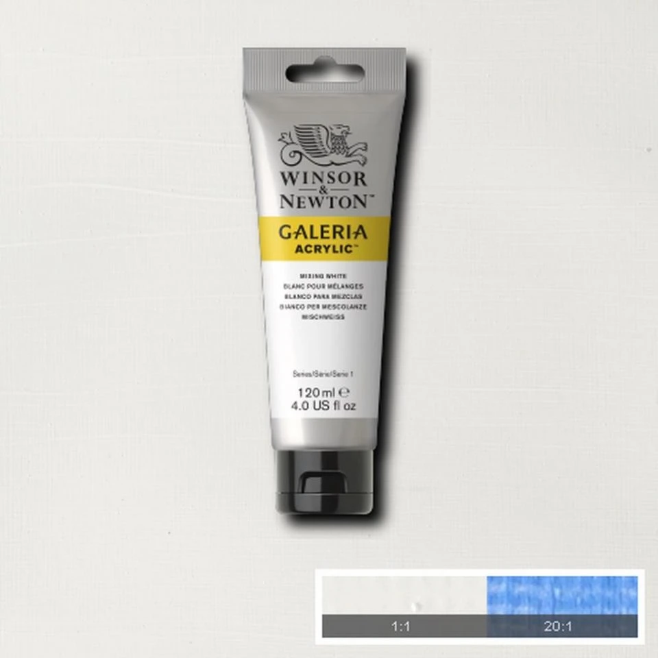 Winsor & Newton Galeria Akriliniai Dažai 120ml - 415 Maišymo Balti