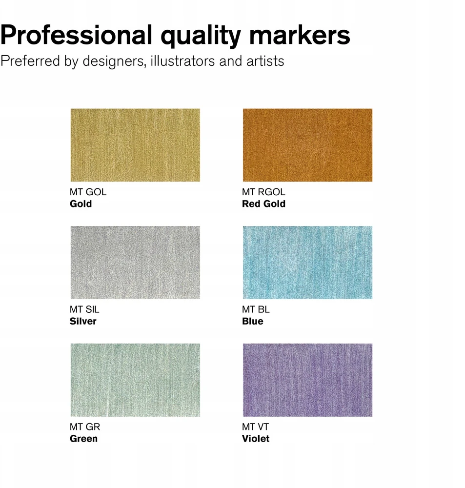 Winsor Newton Promarker Metallic Tones 6 spalvų markerių rinkinys