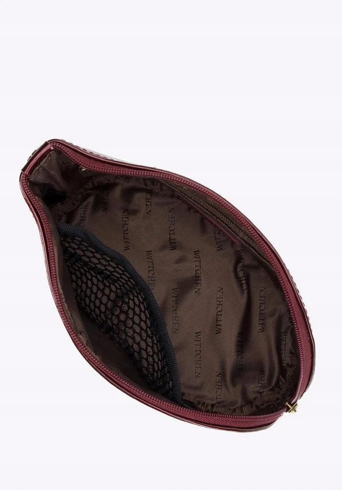 Wittchen Verona lakieruota odinė kosmetinė, bordo, 25-3-275-9