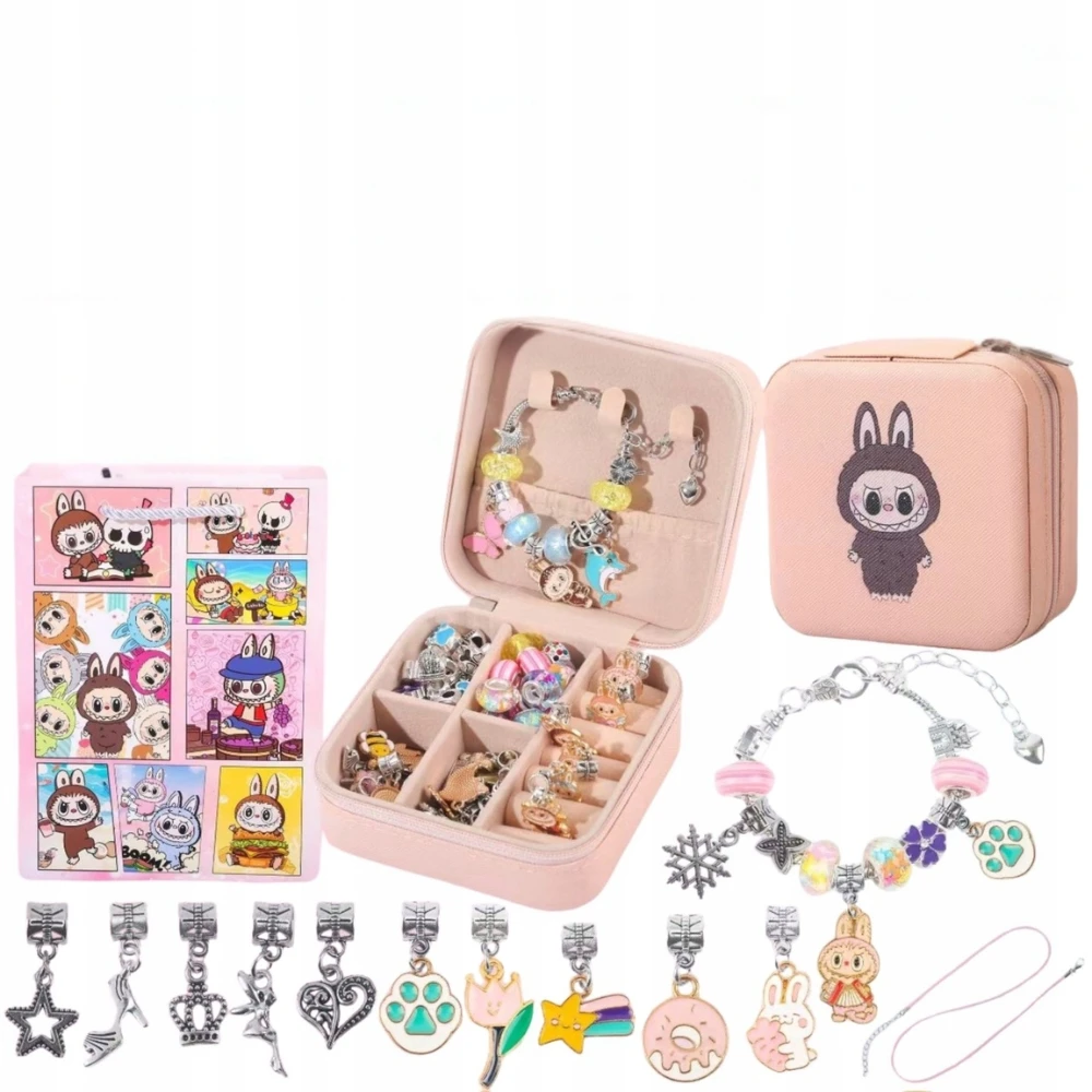 WKS Charms Beads Labubu papuošalų apyrankių kūrimo rinkinys vaikams