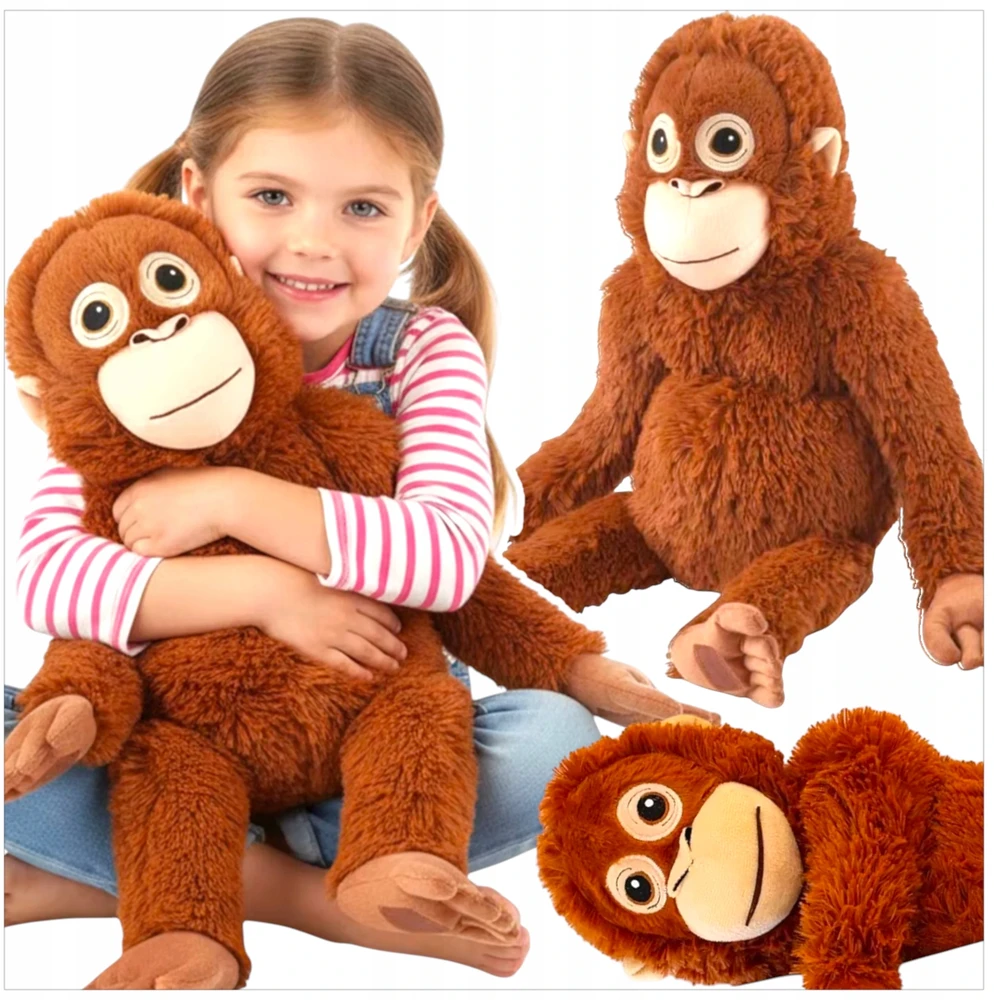 WKS DIDELIS MONKEY ORANGUTAN MASKOTAS 67 cm VELCRO RANKOS KOJOS PLIUSAS CADDY XXL