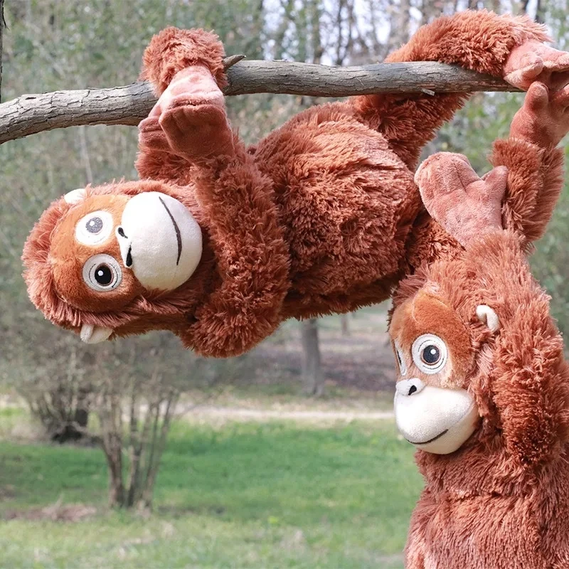 WKS DIDELIS MONKEY ORANGUTAN MASKOTAS 67 cm VELCRO RANKOS KOJOS PLIUSAS CADDY XXL
