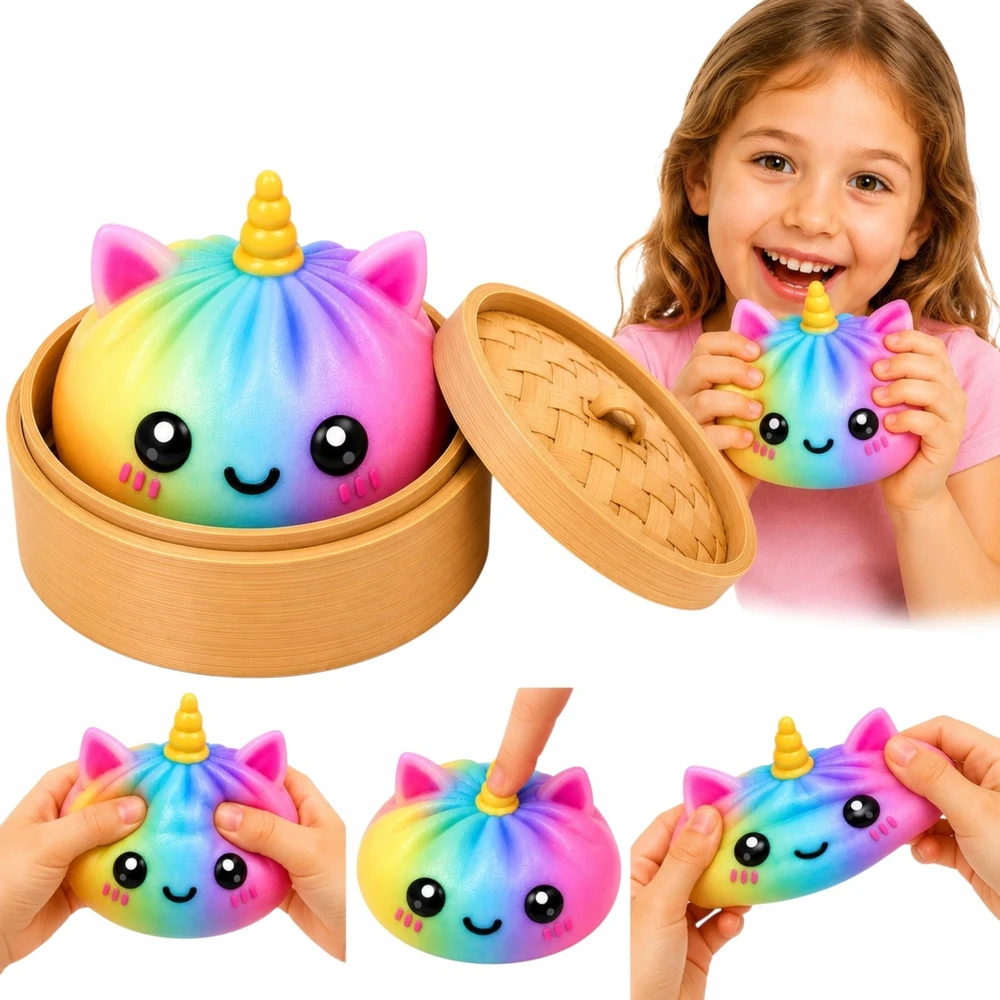 WKS GNIOTEK PIERÓG RAINBOW UNICORN ANTISTRESINIS ŽAISLINIS KOLDINIŲ MĖSTERIS