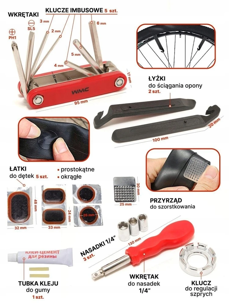 Wmc Tools DVIRAČIO TAISYKLĖS RINKINYS, BUTELIŲ ĮRANKIAI