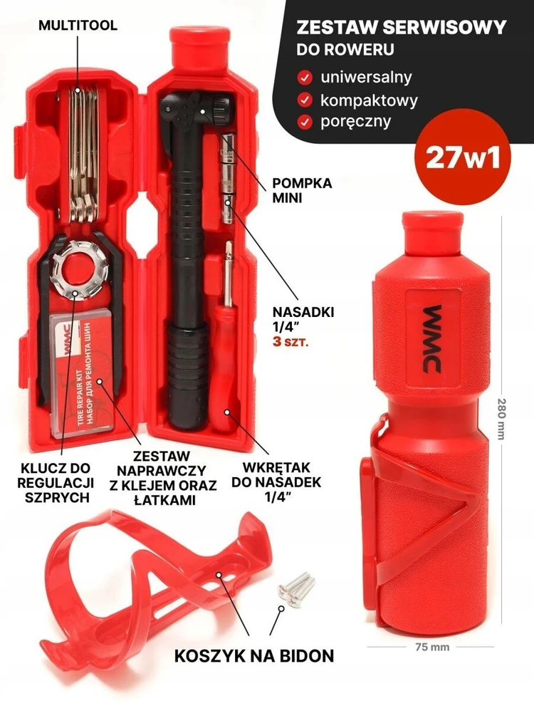 Wmc Tools DVIRAČIO TAISYKLĖS RINKINYS, BUTELIŲ ĮRANKIAI