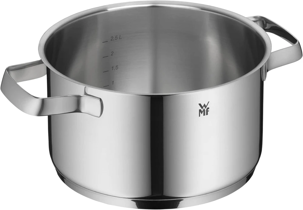 WMF Belmonte didelis 20 cm puodas su dangčiu 3,3 l nerūdijančio plieno