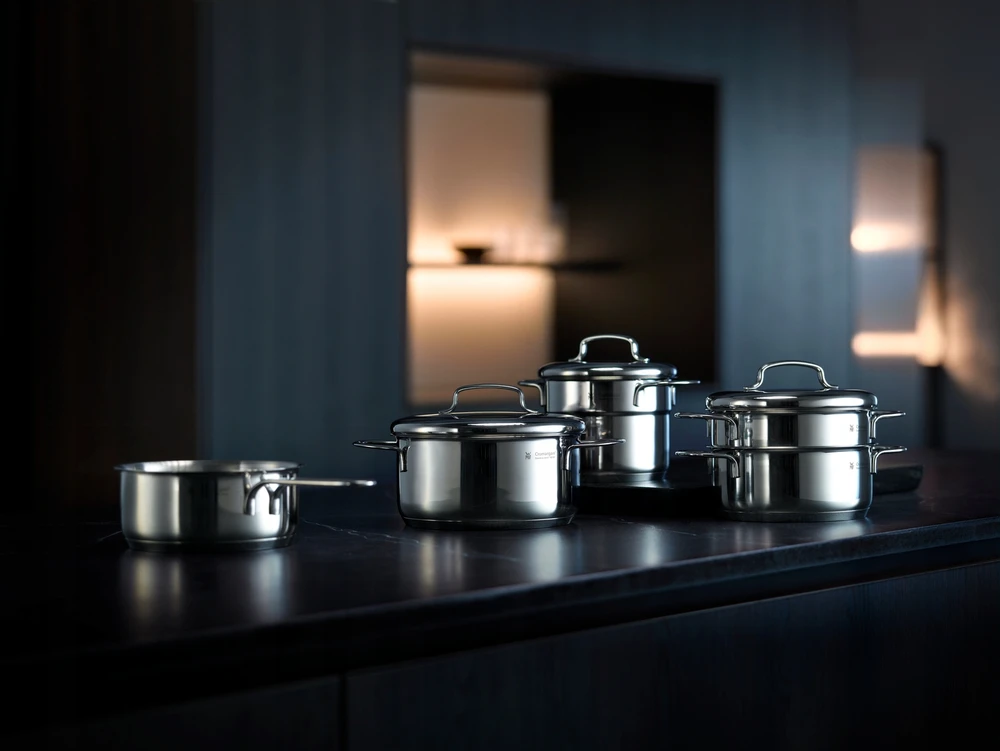 WMF Prikaistuvis MINI 1.2 L, 14 cm, Cromargan® 18/10 stainless steel, Nerūdijantis plienas, Indaplovė proof, Lid included