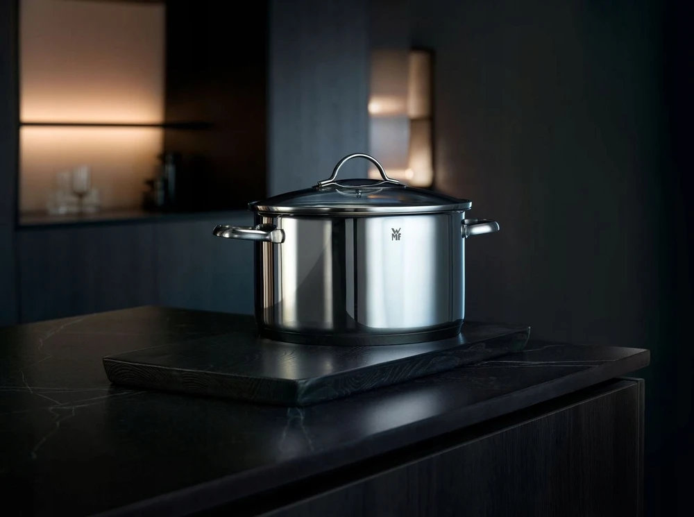 WMF Provence Plus puodas 20cm 3,3l plieno su dangteliu dujų indukcija
