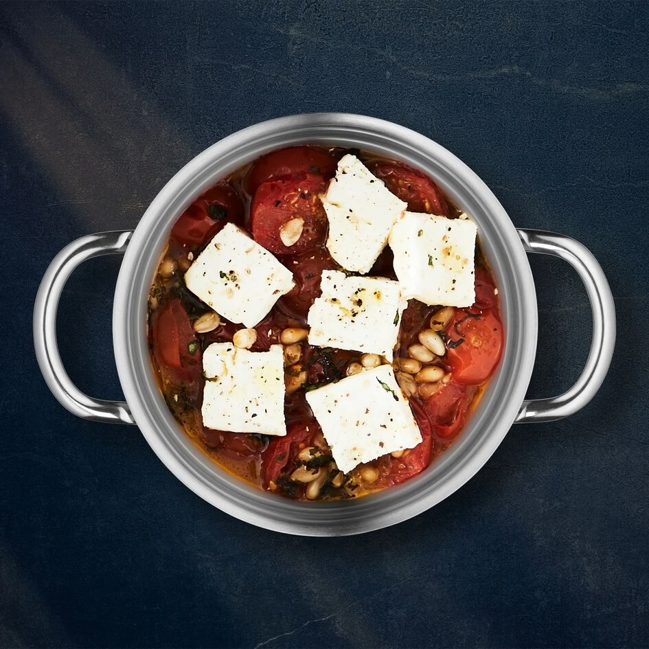 WMF Puodas su dangčiu, aukštas Mini 14 cm, 1,3l, plieno, dujų indukcija
