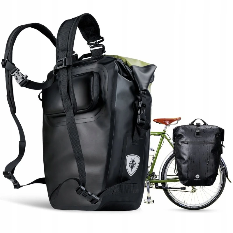 Wodoodporna sakwa rowerowa tylna 27l Rhinowalk, plecak 2w1