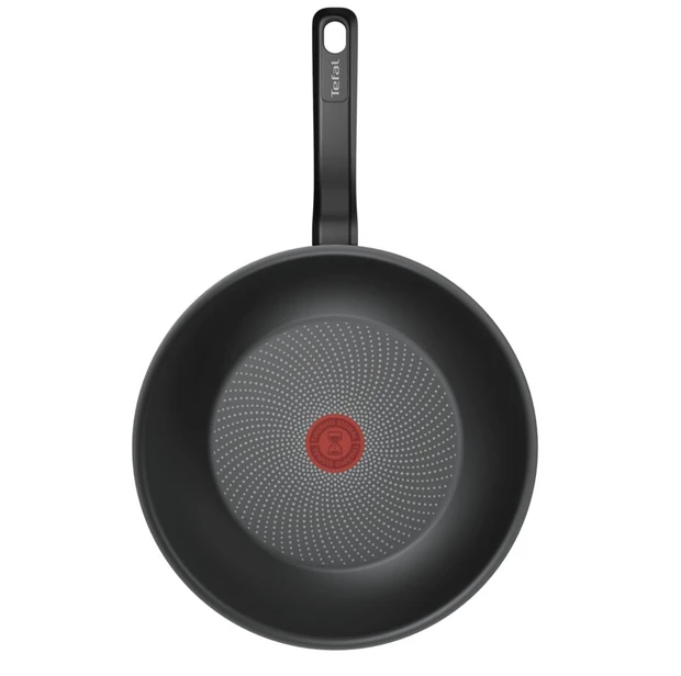 TEFAL keptuvė | H0561942 | Wok | 28 cm skersmuo | Tinka indukcinei kaitlentei | Fiksuota rankena | Juodas
