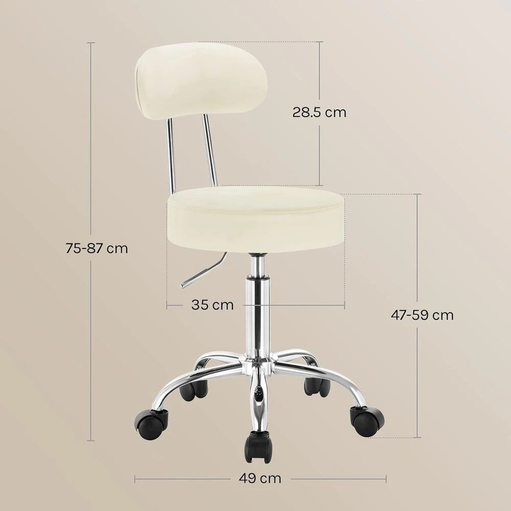 WOLTU OFFICE SUKIMAS KĖDĖS MAKEUP KĖDĖS DARBINĖ taburetė SU RATAIS 87cm