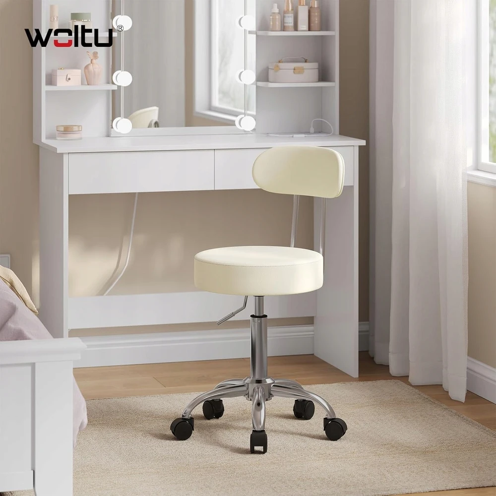 WOLTU OFFICE SUKIMAS KĖDĖS MAKEUP KĖDĖS DARBINĖ taburetė SU RATAIS 87cm
