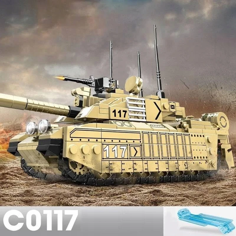 WOMA KONSTRUKCINIAI BLAKAI MILITARY TANK 3D CHALLENGER